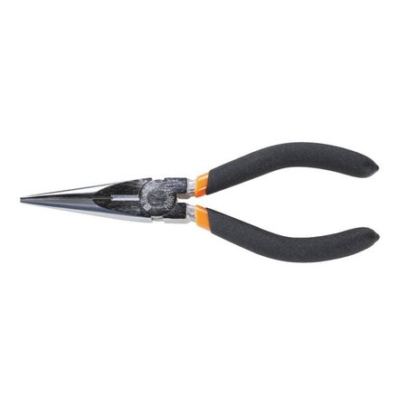 BETA ​Extra-long needle knurled nose pliers, 200mm OAL, slip-proof double layer PVC coated handles 011660070